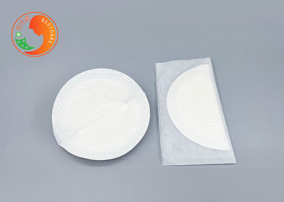 Elastic Free Disposable Nursing Breast Pads Round Shape Breast Milk Collection