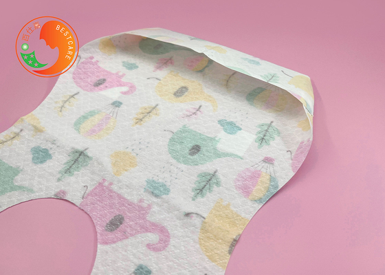 Anti Irritation Custom Disposable Bibs Anti Stain Wet Saliva for Travelling