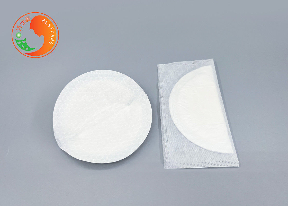Elastic Free Disposable Nursing Breast Pads Round Shape Breast Milk Collection